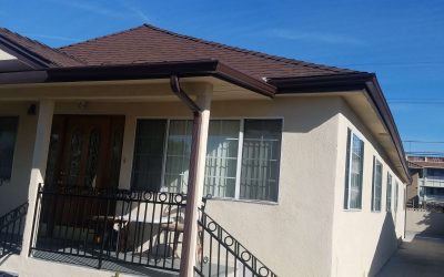 installation rain gutter